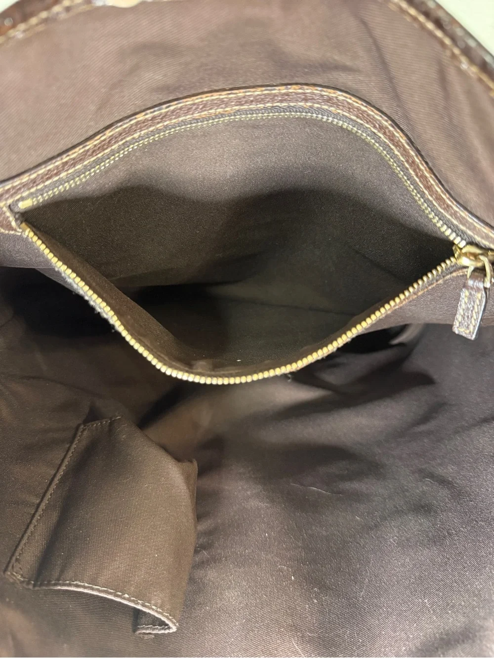 Gucci Beige and Dark Brown GG Canvas Tote